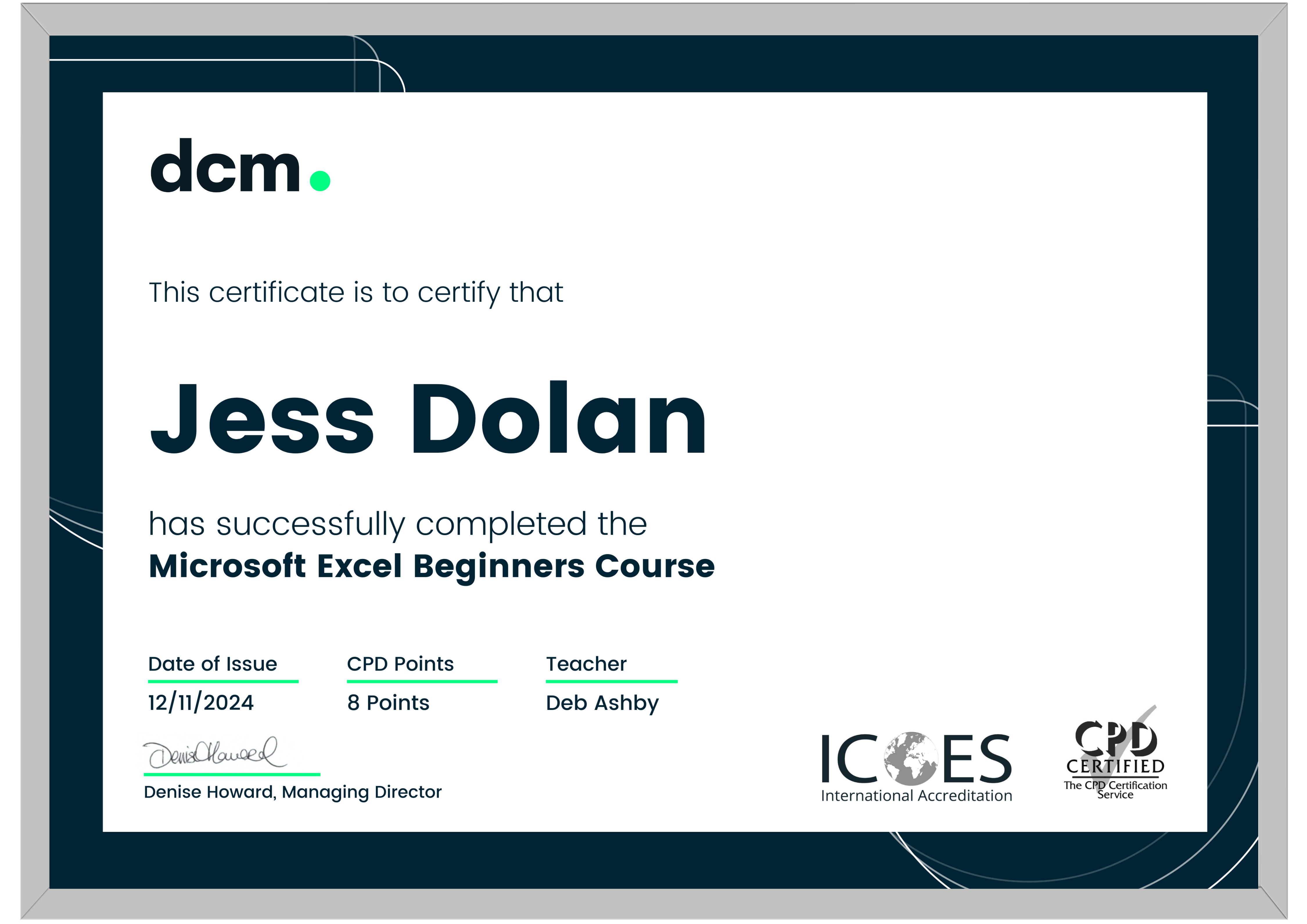 Professional Certificate in Microsoft Excel – Beginner to Advanced